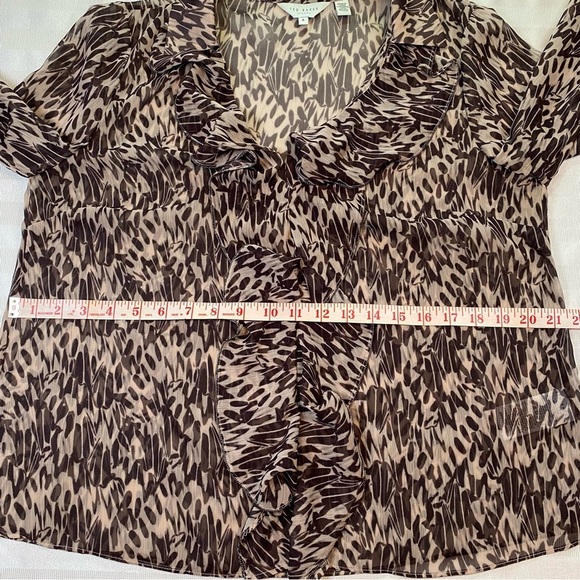 Ted Baker Bertei Ruffle Blouse with Metal Ball Trim Size 4 - Picture 7 of 14